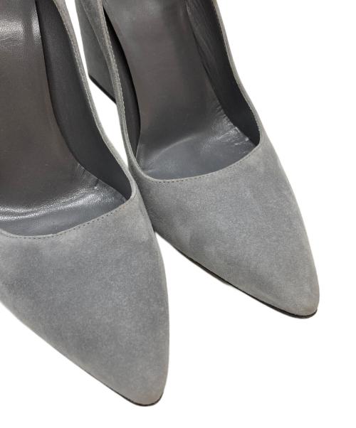 HERMES（エルメス）HERMES (エルメス) チャンキーヒールパンプス/chunky heel pumps グレー サイズ:39(25.0-25.5)の古着・服飾アイテム