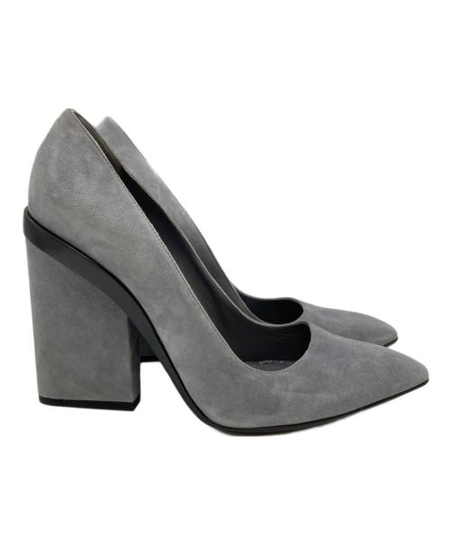 HERMES（エルメス）HERMES (エルメス) チャンキーヒールパンプス/chunky heel pumps グレー サイズ:39(25.0-25.5)の古着・服飾アイテム