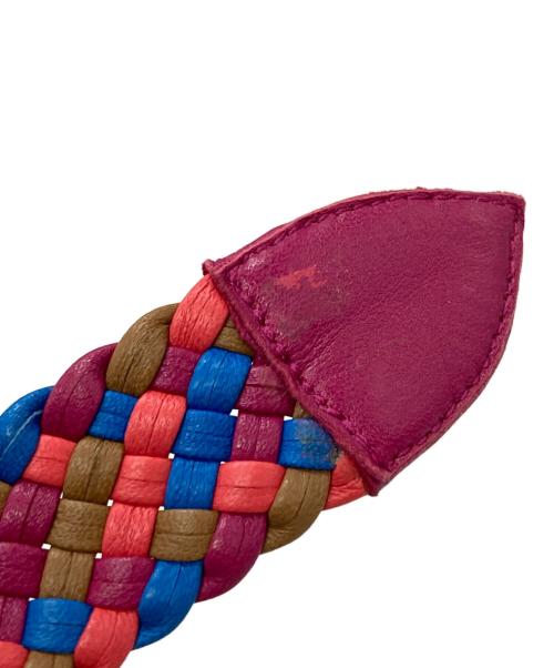 HERMES（エルメス）HERMES (エルメス) イネス ウェッジソールサンダル/ENESS wedge sandals ブルー×ピンク サイズ:40(25.5-26.0)の古着・服飾アイテム