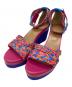 HERMES（エルメス）の古着「イネス ウェッジソールサンダル/ENESS wedge sandals」｜ブルー×ピンク