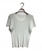 PLEATS PLEASEプリーツプリーズ）の古着「プリーツカットソー/Pleated cut and sew」｜ミントグリーン