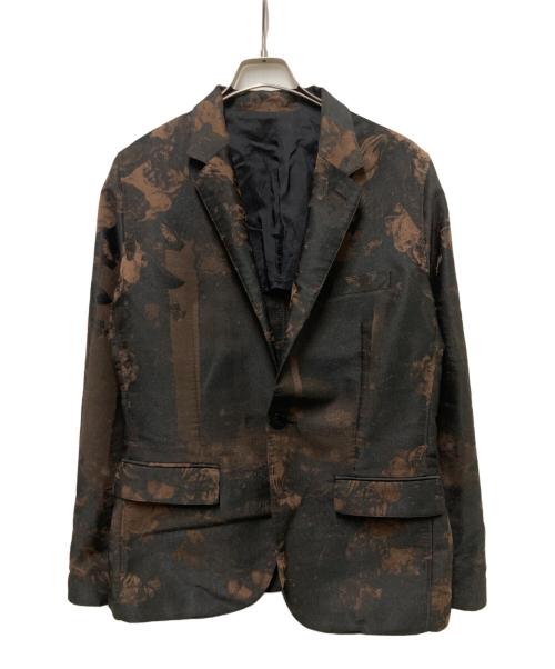 Jean Paul Gaultier homme（ジャンポールゴルチェオム）Jean Paul Gaultier homme (ジャンポールゴルチェオム) ジャガードテーラードジャケット ブラウン サイズ:48の古着・服飾アイテム