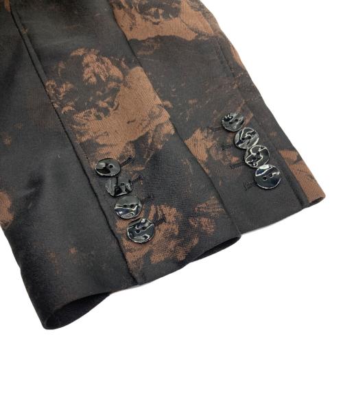 Jean Paul Gaultier homme（ジャンポールゴルチェオム）Jean Paul Gaultier homme (ジャンポールゴルチェオム) ジャガードテーラードジャケット ブラウン サイズ:48の古着・服飾アイテム