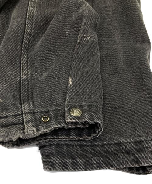 WOOLRICH（ウールリッチ）WOOLRICH (ウールリッチ) レザーカラーハンティングジャケット ブラック サイズ:XLの古着・服飾アイテム