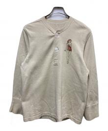 US ARMY（ユーエスアーミー）の古着「50s ヘンリーネックカットソー UNDER SHIRTS」｜ベージュ
