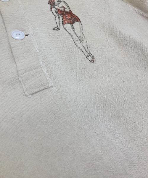 US ARMY（ユーエスアーミー）US ARMY (ユーエスアーミー) 50s ヘンリーネックカットソー UNDER SHIRTS ベージュ サイズ:	SIZE Mの古着・服飾アイテム