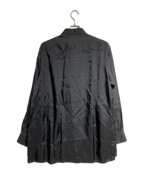 WILDSIDE YOHJI YAMAMOTO（ワイルドサイド ヨウジ ヤマモト）WILDSIDE YOHJI YAMAMOTO (ワイルドサイド ヨウジ ヤマモト) パッチ・キュプラ・シャツ/Patch Cupro Shirt A ブラック サイズ:3の古着・服飾アイテム