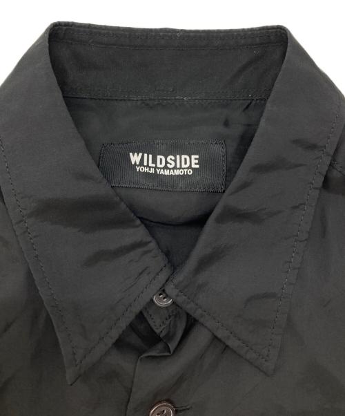 WILDSIDE YOHJI YAMAMOTO（ワイルドサイド ヨウジ ヤマモト）WILDSIDE YOHJI YAMAMOTO (ワイルドサイド ヨウジ ヤマモト) パッチ・キュプラ・シャツ/Patch Cupro Shirt A ブラック サイズ:3の古着・服飾アイテム