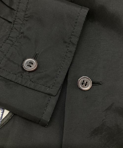 WILDSIDE YOHJI YAMAMOTO（ワイルドサイド ヨウジ ヤマモト）WILDSIDE YOHJI YAMAMOTO (ワイルドサイド ヨウジ ヤマモト) パッチ・キュプラ・シャツ/Patch Cupro Shirt A ブラック サイズ:3の古着・服飾アイテム