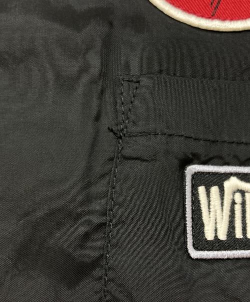 WILDSIDE YOHJI YAMAMOTO（ワイルドサイド ヨウジ ヤマモト）WILDSIDE YOHJI YAMAMOTO (ワイルドサイド ヨウジ ヤマモト) パッチ・キュプラ・シャツ/Patch Cupro Shirt A ブラック サイズ:3の古着・服飾アイテム