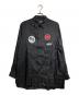 WILDSIDE YOHJI YAMAMOTO（ワイルドサイド ヨウジ ヤマモト）の古着「パッチ・キュプラ・シャツ/Patch Cupro Shirt A」｜ブラック