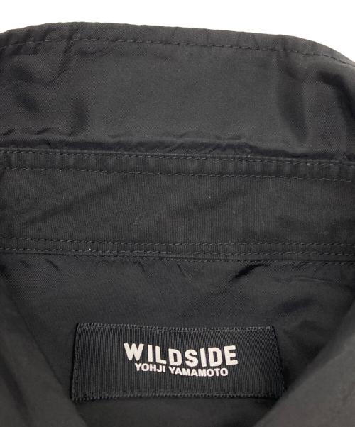 WILDSIDE YOHJI YAMAMOTO（ワイルドサイド ヨウジ ヤマモト）WILDSIDE YOHJI YAMAMOTO (ワイルドサイド ヨウジ ヤマモト) パッチ・キュプラ・シャツ/Patch Cupro Shirt B ブラック サイズ:3の古着・服飾アイテム