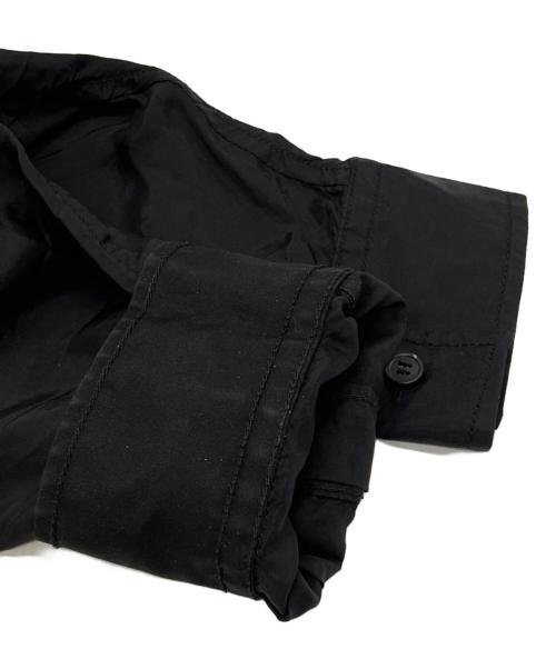 WILDSIDE YOHJI YAMAMOTO（ワイルドサイド ヨウジ ヤマモト）WILDSIDE YOHJI YAMAMOTO (ワイルドサイド ヨウジ ヤマモト) パッチ・キュプラ・シャツ/Patch Cupro Shirt B ブラック サイズ:3の古着・服飾アイテム