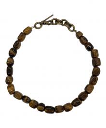 DRIES VAN NOTEN（ドリスヴァンノッテン）の古着「M.NECKL. TIGER EYE タイガーアイ ストーンネックレス」｜ブラウン