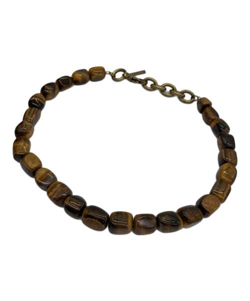 DRIES VAN NOTEN（ドリスヴァンノッテン）DRIES VAN NOTEN (ドリスヴァンノッテン) M.NECKL. TIGER EYE タイガーアイ ストーンネックレス ブラウンの古着・服飾アイテム