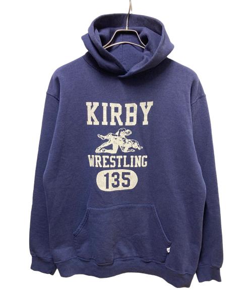 RUSSELL ATHLETIC（ラッセルアスレチック）RUSSELL ATHLETIC (ラッセルアスレチック) 4段プリントフーディ ネイビー サイズ:	SIZE Lの古着・服飾アイテム