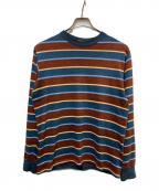 Searsシアーズ）の古着「70sボーダーカットソー」｜ブラウン×ブルー