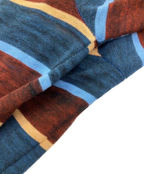 Sears（シアーズ）Sears (シアーズ) 70sボーダーカットソー ブラウン×ブルー サイズ:Mの古着・服飾アイテム