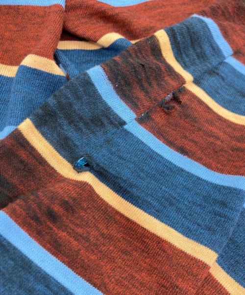 Sears（シアーズ）Sears (シアーズ) 70sボーダーカットソー ブラウン×ブルー サイズ:Mの古着・服飾アイテム