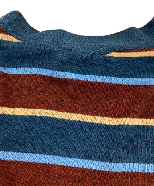Sears（シアーズ）Sears (シアーズ) 70sボーダーカットソー ブラウン×ブルー サイズ:Mの古着・服飾アイテム