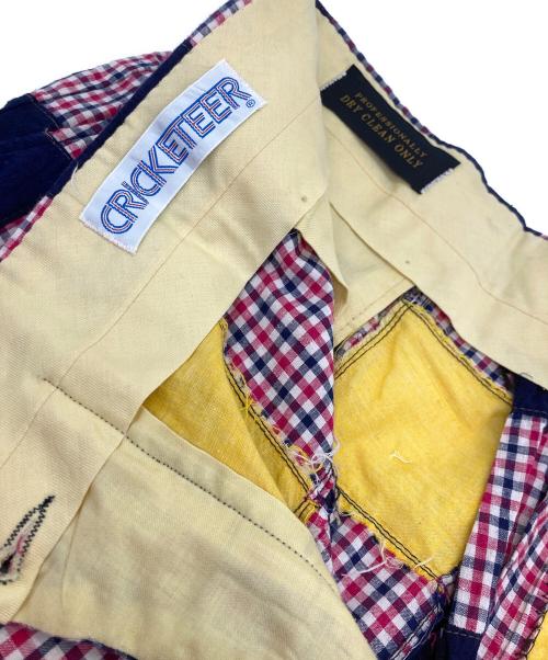 Cricketeer（クリケッター）Cricketeer (クリケッター) パッチワークパンツ ネイビー×レッド サイズ:Freeの古着・服飾アイテム
