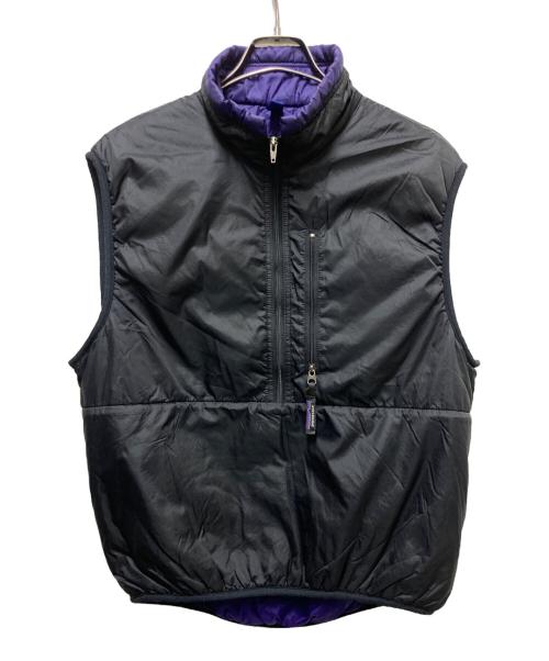 Patagonia（パタゴニア）Patagonia (パタゴニア) PUFF BALL VEST ブラック×パープル サイズ:Sの古着・服飾アイテム