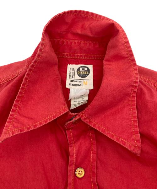 DIESEL（ディーゼル）DIESEL (ディーゼル) ステッチシャツ レッド サイズ:	SIZE Mの古着・服飾アイテム
