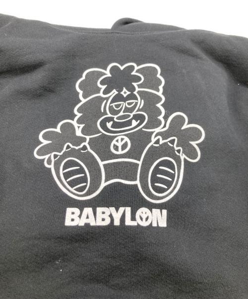 BABYLON（バビロン）BABYLON (バビロン) VERDY (ヴェルディ) Visty x Babylon Hoodie ブラック サイズ:Mの古着・服飾アイテム
