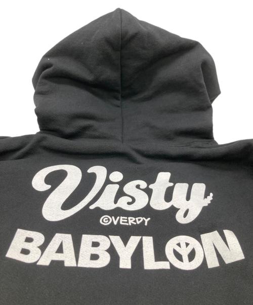 BABYLON（バビロン）BABYLON (バビロン) VERDY (ヴェルディ) Visty x Babylon Hoodie ブラック サイズ:Mの古着・服飾アイテム