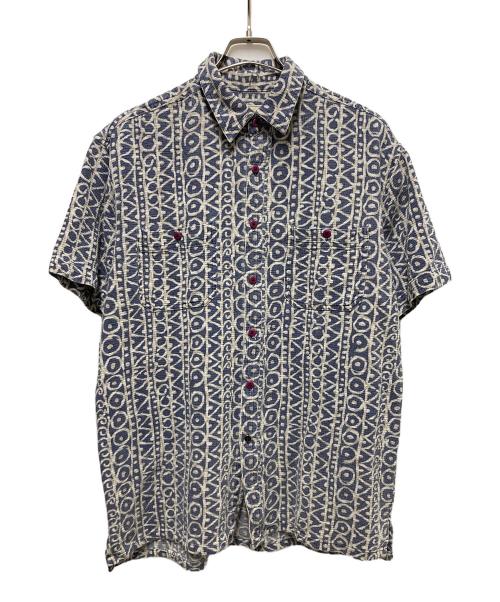 L.L.Bean（エルエルビーン）L.L.Bean (エルエルビーン) 80sジオメトリックデザインシャツ ネイビー サイズ:	SIZE Lの古着・服飾アイテム