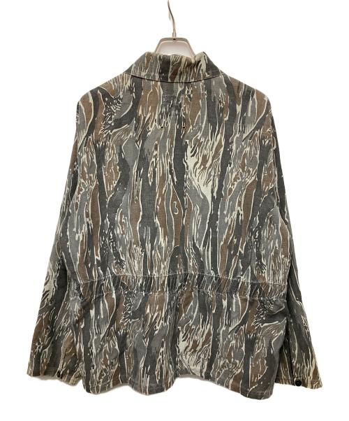 ldeal（アイディール）ldeal (アイディール) 80s タイガーストライプカモジップジャケット グリーン サイズ:	SIZE Lの古着・服飾アイテム