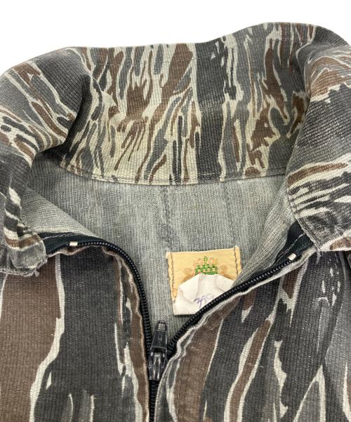 ldeal（アイディール）ldeal (アイディール) 80s タイガーストライプカモジップジャケット グリーン サイズ:	SIZE Lの古着・服飾アイテム