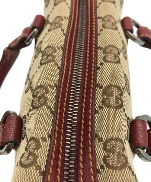 GUCCI（グッチ）GUCCI (グッチ) ミニボストンバッグ ベージュ×ワインレッドの古着・服飾アイテム