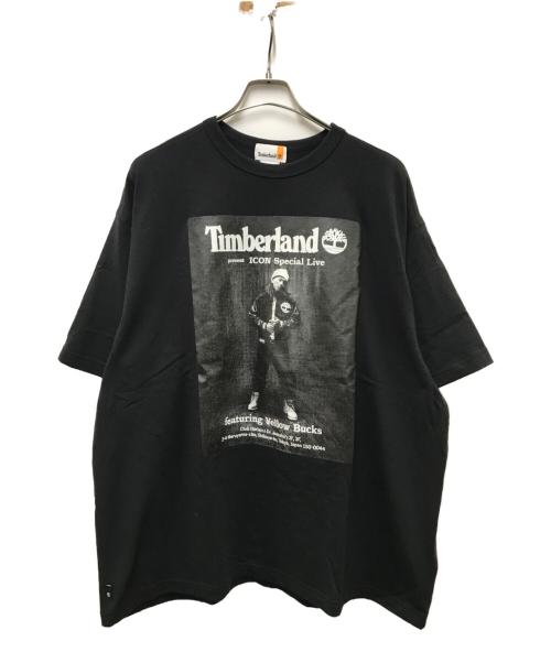 Timberland（ティンバーランド）Timberland (ティンバーランド) YELLOWBUCKS (イエローバックス) プリントTシャツ ブラック サイズ:Lの古着・服飾アイテム