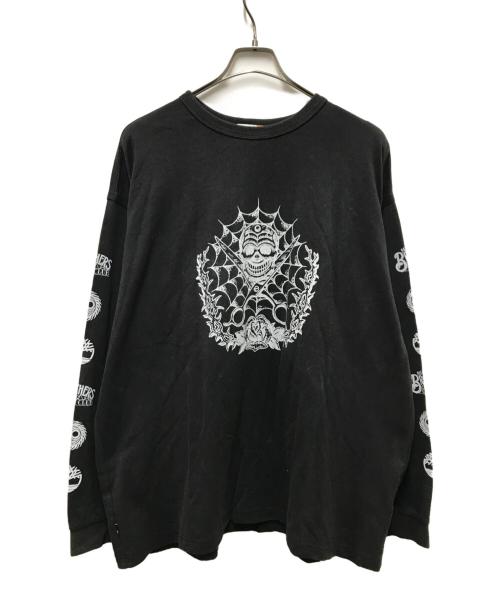 Timberland（ティンバーランド）Timberland (ティンバーランド) MR.BROTHERS CUT CLUB (ミスターブラザーズカットクラブ) コラボロングスリーブカットソー ブラック サイズ:Lの古着・服飾アイテム