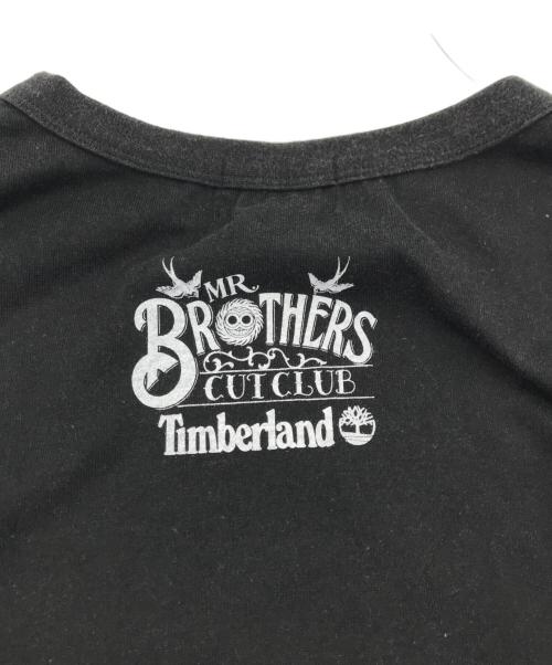 Timberland（ティンバーランド）Timberland (ティンバーランド) MR.BROTHERS CUT CLUB (ミスターブラザーズカットクラブ) コラボロングスリーブカットソー ブラック サイズ:Lの古着・服飾アイテム
