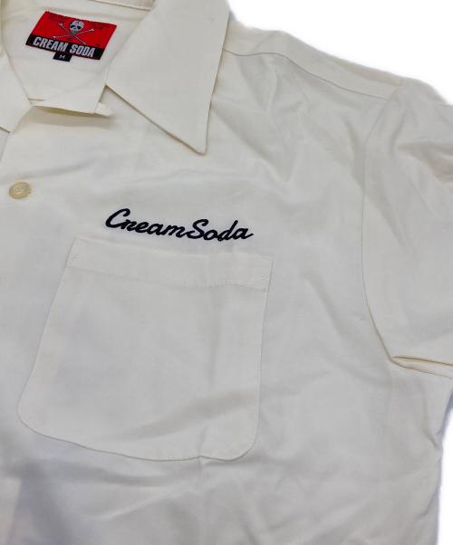 CREAM SODA（クリームソーダ）CREAM SODA (クリームソーダ) 双龍刺繍シャツ イエロー サイズ:Mの古着・服飾アイテム