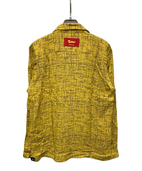 CREAM SODA（クリームソーダ）CREAM SODA (クリームソーダ) かすりプリントシャツ イエロー サイズ:Mの古着・服飾アイテム
