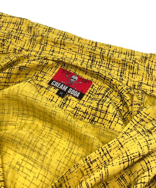 CREAM SODA（クリームソーダ）CREAM SODA (クリームソーダ) かすりプリントシャツ イエロー サイズ:Mの古着・服飾アイテム