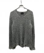 NUMBER (N)INEナンバーナイン）の古着「09AWモヘアグランジニット」｜グレー