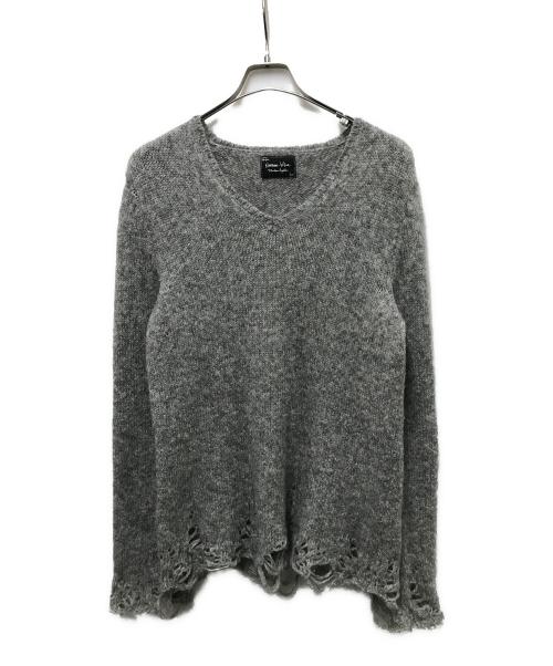 NUMBER (N)INE（ナンバーナイン）NUMBER (N)INE (ナンバーナイン) 09AWモヘアグランジニット グレー サイズ:	SIZE 3の古着・服飾アイテム