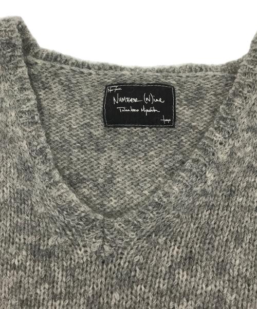 NUMBER (N)INE（ナンバーナイン）NUMBER (N)INE (ナンバーナイン) 09AWモヘアグランジニット グレー サイズ:	SIZE 3の古着・服飾アイテム
