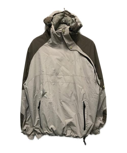 Quiksilver（クイックシルバー）Quiksilver (クイックシルバー) 00sCOMPASS JACKET ベージュ×ブラウン サイズ:	SIZE Mの古着・服飾アイテム