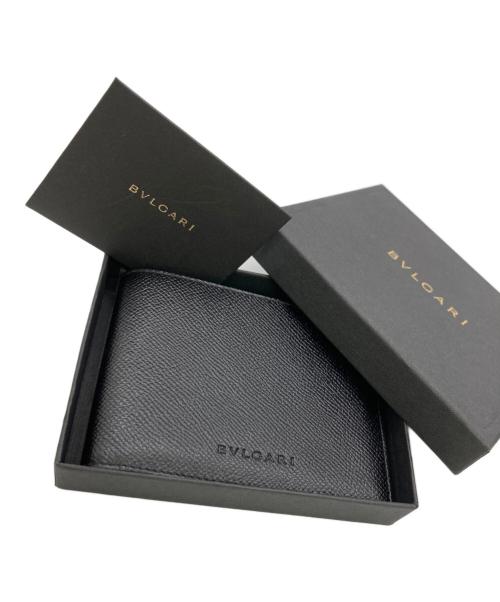 BVLGARI（ブルガリ）BVLGARI (ブルガリ) HIPSTER LARGE 2 FOLDS ブラックの古着・服飾アイテム