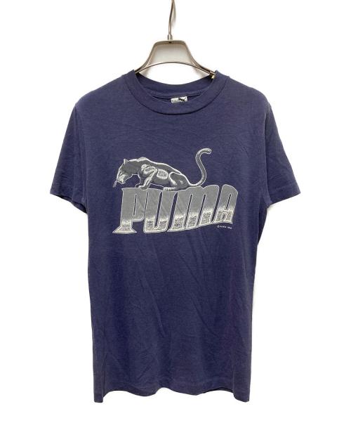 PUMA（プーマ）PUMA (プーマ) パンサープリントTシャツ ネイビー サイズ:	SIZE Mの古着・服飾アイテム