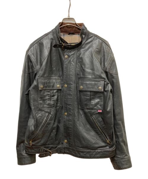 BELSTAFF（ベルスタッフ）BELSTAFF (ベルスタッフ) gangster レザーモーターサイクルジャケット ブラック サイズ:	SIZE XXLの古着・服飾アイテム