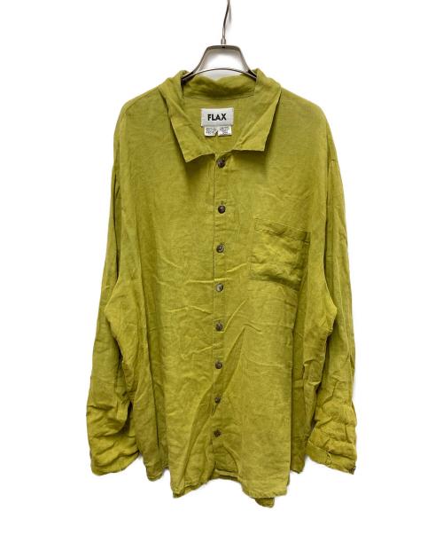 FLAX（フラックス）FLAX (フラックス) リネンシャツ イエロー サイズ:SIZE Mの古着・服飾アイテム