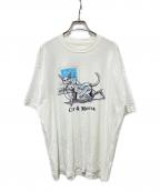 USEDユーズド）の古着「CAT&MOUSE アートプリントTシャツ」｜ホワイト