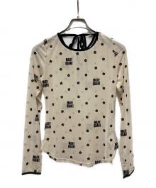 MARY QUANT（マリークヮント）の古着「デイジーチュールカットソー」｜ベージュ