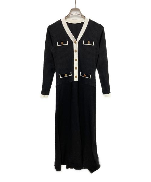 Diagram（ダイアグラム）Diagram (ダイアグラム) ニットワンピース ブラック サイズ:	SIZE 36の古着・服飾アイテム